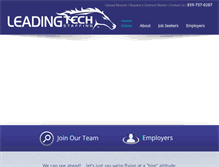 Tablet Screenshot of leadingtechstaffing.com